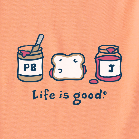Life is Good Kids' Vintage Crusher Tee - Peanut Butter and Jelly