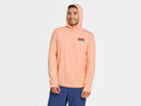 Life is Good Men's Active Hooded Long Sleeve Tee - Retro Palm & Sun