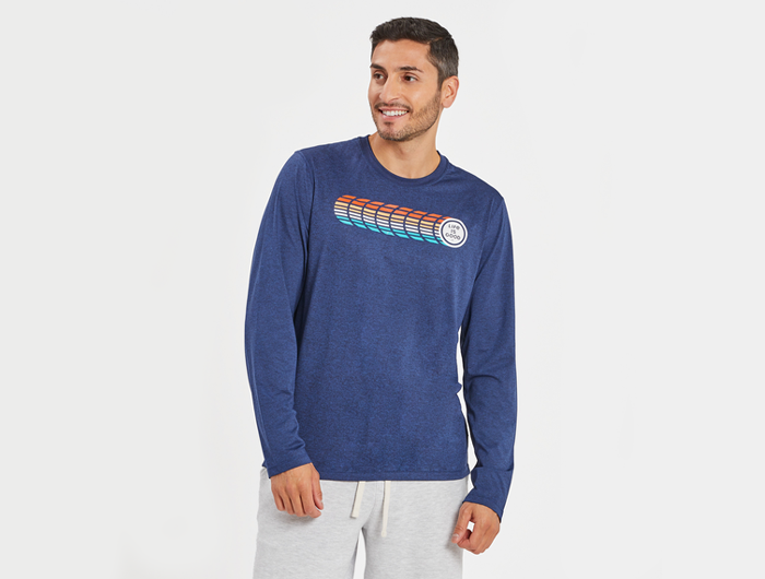 Life is Good Men's Long Sleeve Active Tee - Energetic Coin