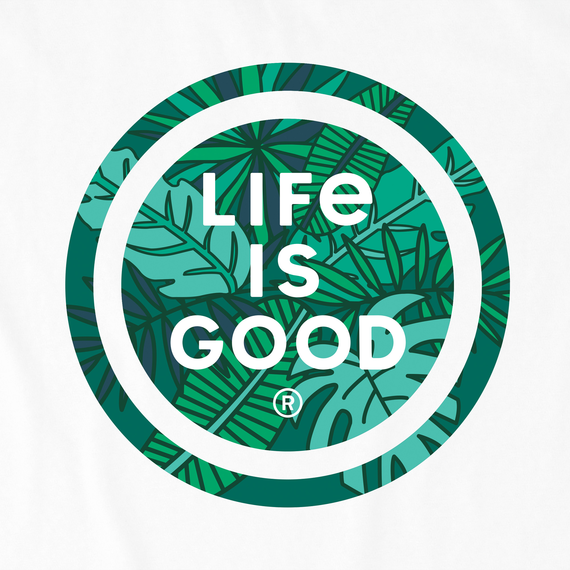 Life is Good Women's Crusher Lite Tee - Tropical Palm Coin