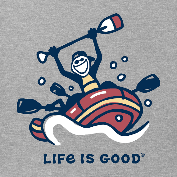 Life is Good Men's Crusher Tee - Jake Rafting