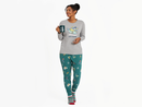 Life is Good Women's Long Sleeve Snuggle Up Sleep Tee - Jackie & Rocket Snowtube
