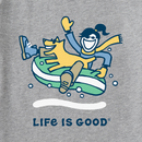Life is Good Women's Long Sleeve Snuggle Up Sleep Tee - Jackie & Rocket Snowtube