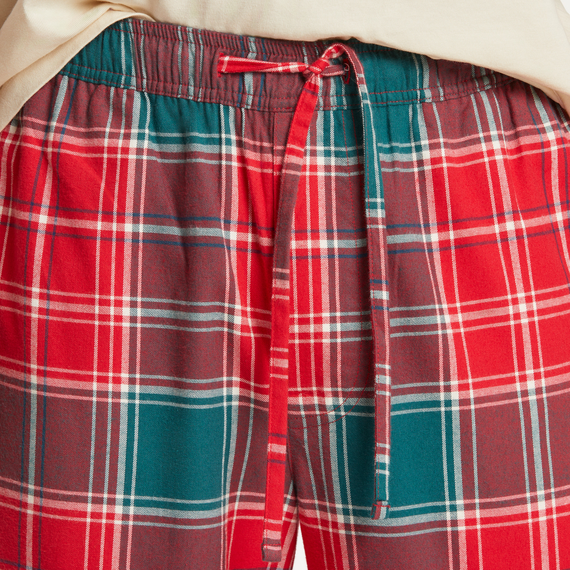Life is Good Men's Classic Sleep Pant - Holiday Red Plaid