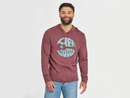 Life is Good Men's Textured Slub Hoodie - Guitar Circle Psychedelic