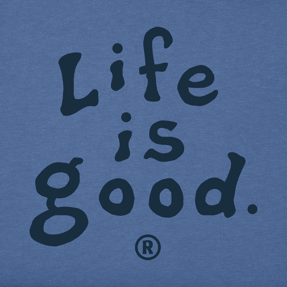 Life is Good Men's Crusher Tee - LIG Vintage Wordmark Stacked