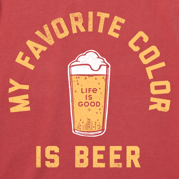 Life is Good Men's Crusher Tee - My Favorite Color Is Beer