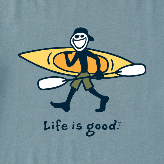 Life is Good Men's Vintage Crusher Tee - Jake Kayak