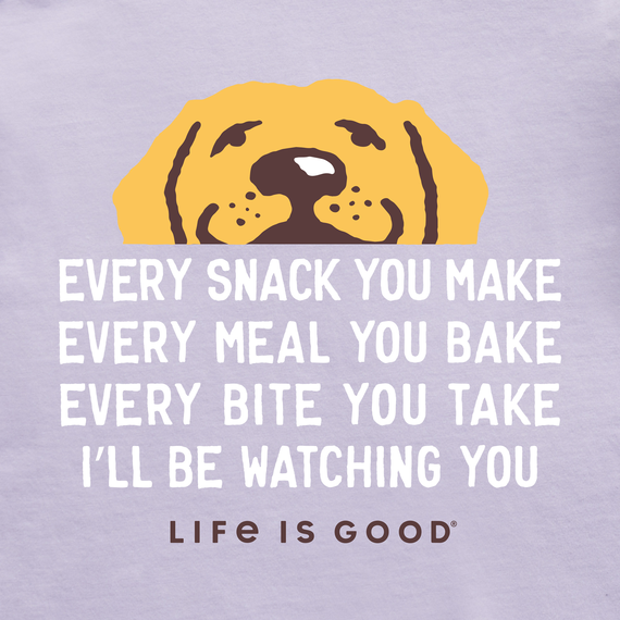 Life is Good Women's Crusher Tee - I'll Be Watching You Yellow Lab