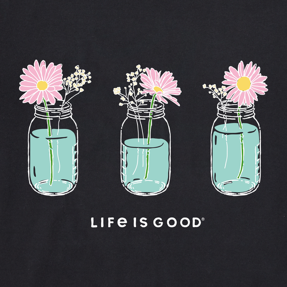 Life is Good Women's Crusher Tee - Floral Jars