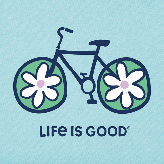 Life is Good Women's Crusher Tee - Flower Bike
