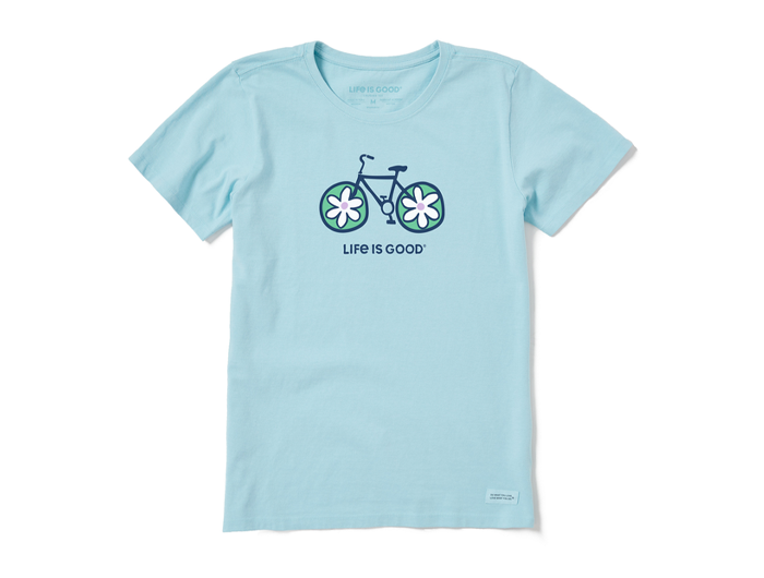 Life is Good Women's Crusher Tee - Flower Bike
