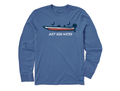 Life is Good Men's Long Sleeve Vintage Crusher Tee - Just Add Water Bass Boat