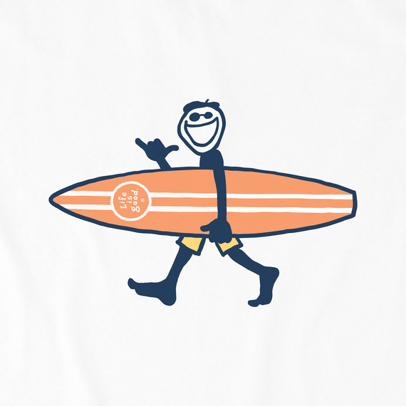 Life is Good Men's Long Sleeve Vintage Crusher Tee - Jake Walk Surf
