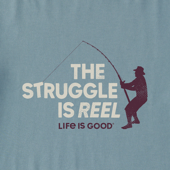 Life is Good Men's Long Sleeve Crusher Tee - The Struggle Is Reel