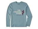 Life is Good Men's Long Sleeve Crusher Tee - The Struggle Is Reel