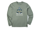 Life is Good Men's Long Sleeve Crusher Tee - Jake Snowshoe