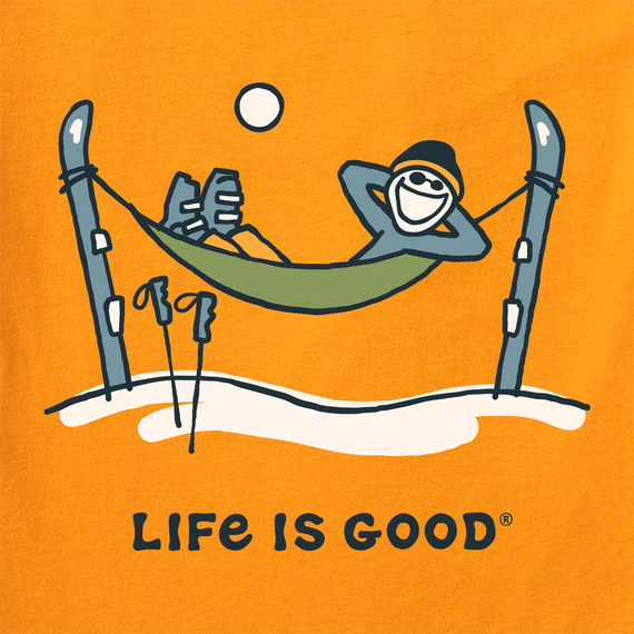 Life is Good Men's Long Sleeve Crusher Tee - Jake Ski Hammock