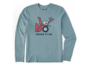 Life is Good Men's Long Sleeve Crusher Tee - Bring It On Snow