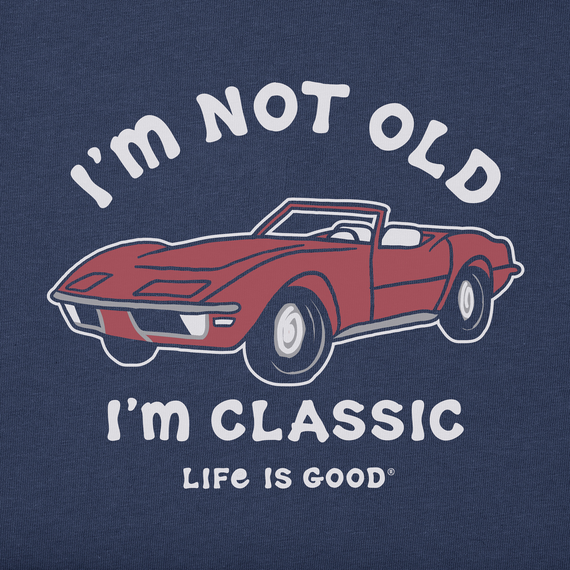 Life is Good Men's Long Sleeve Crusher Tee - I'm Not Old Sports Car