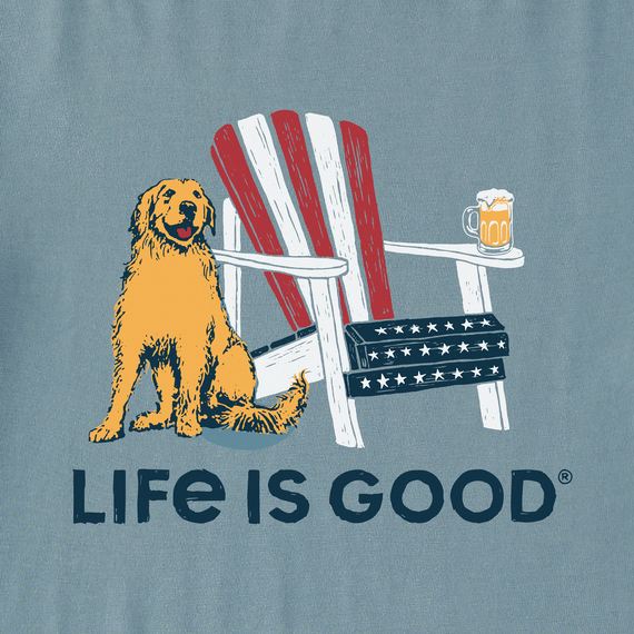 Life is Good Men's Long Sleeve Crusher Lite - American Adirondack Beer
