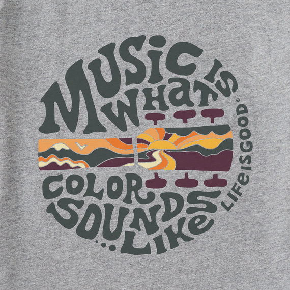 Life is Good Men's Long Sleeve Crusher Lite - Music Is What Color Sounds Like Coin