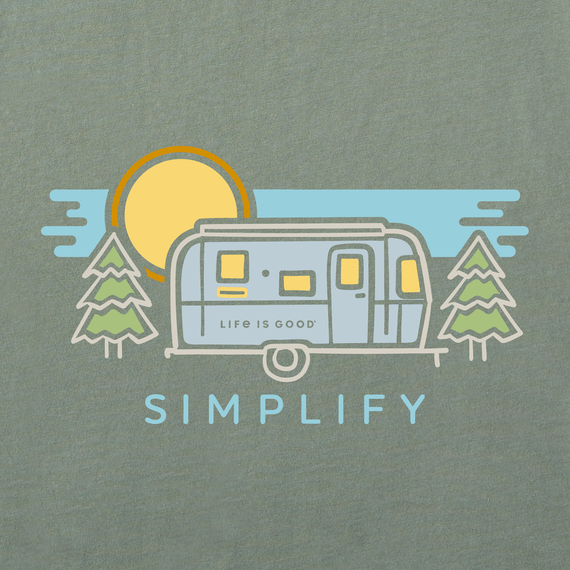 Life is Good Men's Long Sleeve Crusher Lite - Simplify Camper