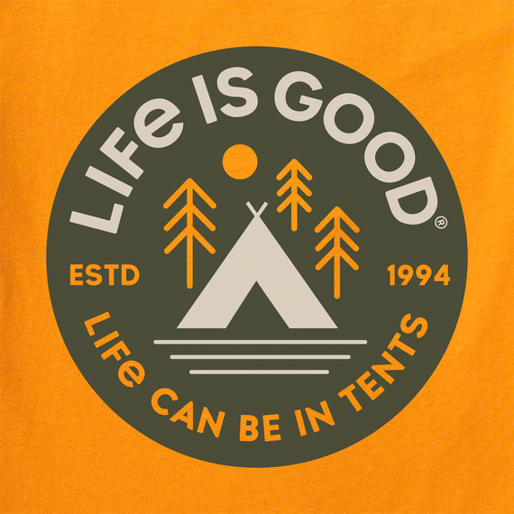 Life is Good Men's Long Sleeve Crusher Lite - In Tents '94