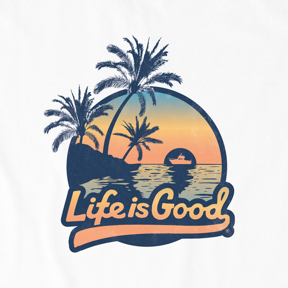 Life is Good Men's Crusher Lite Tee - Boating Landscape