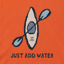 Life Is Good Men's Crusher Lite Tee - Just Add Water Kayak