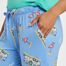Life is Good Women's Lightweight Sleep Pant - Holiday Camper Flamingo Pattern