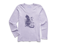 Life is Good Women's Long Sleeve Crusher Vee - Cat Flower Power