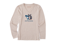Life is Good Women's Long Sleeve Crusher Vee - Jackie Hold Your Horses