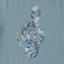 Life is Good Women's Long Sleeve Crusher Vee - Wildflower G Clef