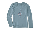 Life is Good Women's Long Sleeve Crusher Vee - Wildflower G Clef