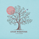 Life is Good Women's Long Sleeve Crusher Vee - Stay Positive Tree