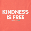 Life is Good Women's Boxy Crusher Tee - Kindness Is Free Wordmark