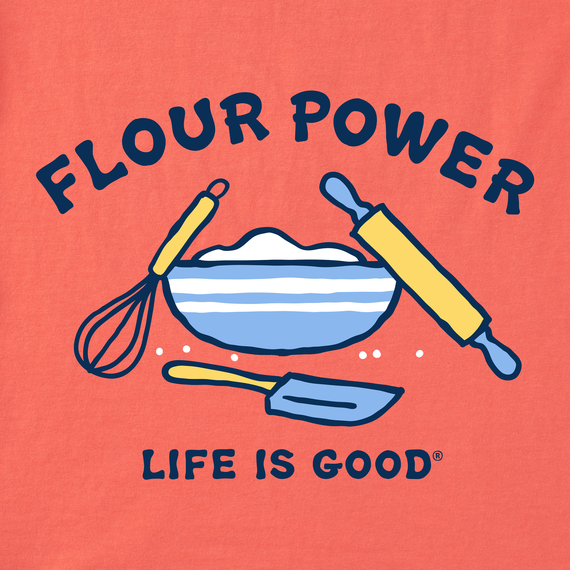 Life is Good Women's Long Sleeve Crusher Tee - Flour Power