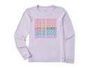 Life is Good Women's Long Sleeve Crusher Tee - LIG Multi-Stack