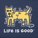 Life is Good Women's Long Sleeve Crusher Tee - Rocket Holiday Lights