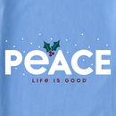 Life is Good Women's Long Sleeve Crusher Lite - Peace Mistletoe