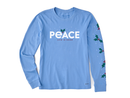Life is Good Women's Long Sleeve Crusher Lite - Peace Mistletoe