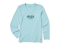 Life is Good Women's Long Sleeve Crusher Lite Vee - Outer Peace