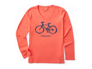 Life is Good Women's Long Sleeve Crusher Lite Vee - Freedom Bike