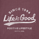 Life is Good Women's Simply True Fleece Crew - Positive Ballyard Script
