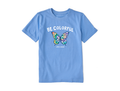 Life is Good Kids' Crusher Tee - Be Colorful Tie Dye Butterfly