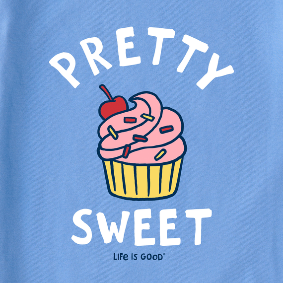 Life is Good Kid's Long Sleeve Crusher Tee - Pretty Sweet Cupcake