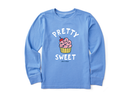 Life is Good Kid's Long Sleeve Crusher Tee - Pretty Sweet Cupcake