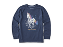 Life is Good Kid's Long Sleeve Crusher Tee - Unique Unicorn