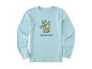 Life is Good Kid's Long Sleeve Crusher Tee - Rocket Daisy